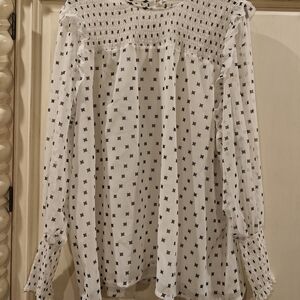 Elegant White and Black Women's Top